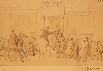 Lot 674 - T R Rathwell/Street Skirmish/with figures...