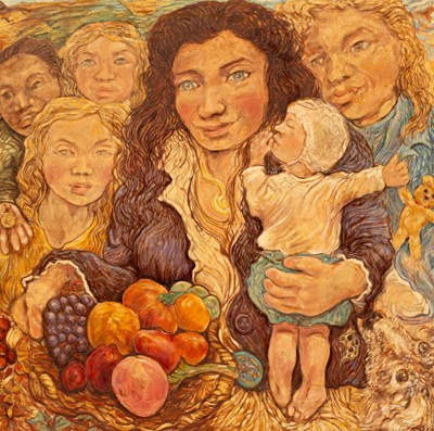 Lot 693 - Rosamond Higgins/The Gypsies/oil on canvas,...