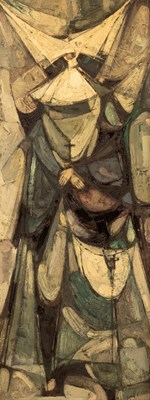 Lot 694 - Aileen Lipkin (1933-1994)/The Nun/oil on board,...