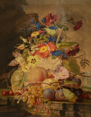 Lot 775 - James Hewlett (1768-1836)/Fruit and Flowers on...