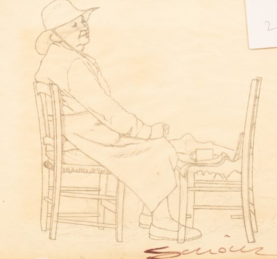 Lot 780 - Karl M Scholtz/Study of a Seated Woman/pencil...