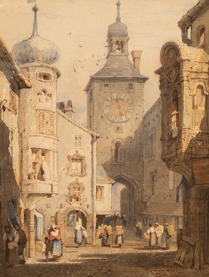 Lot 800 - Samuel Prout (1783-1852)/Clock Tower,...