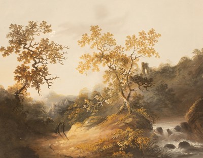 Lot 810 - English School, 19th Century/River Landscape...