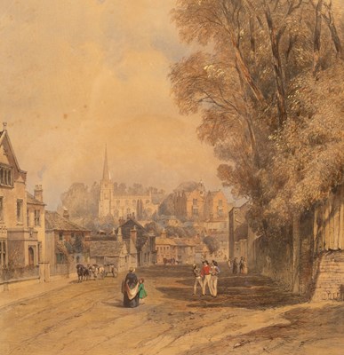 Lot 820 - J Skinner Prout (1806-1876)/Street Scene/a...