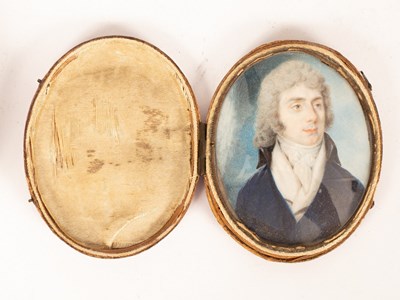 Lot 830 - Two Georgian portrait miniatures of gentleman,...