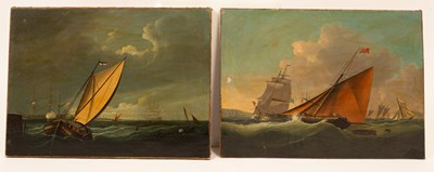 Lot 880 - English School/Marine Scenes/a pair/initialled...