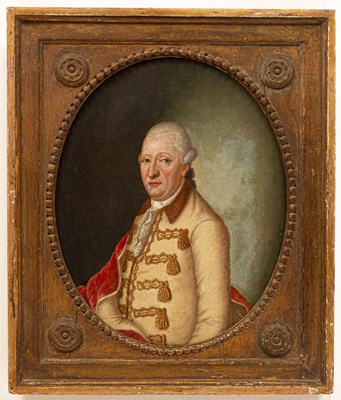 Lot 883 - German School, 18th Century/Portrait of a...