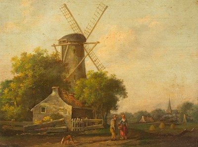 Lot 918 - Dutch School, 19th Century/Windmill in...