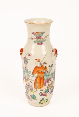Lot 51 - A Chinese famille rose porcelain vase, 20th...