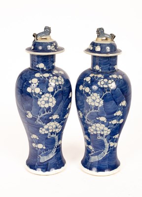Lot 92 - A pair of 20th Century Chinese blue and white...