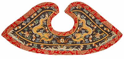 Lot 121 - A Chinese embroidered Pi Ling collar, circa...