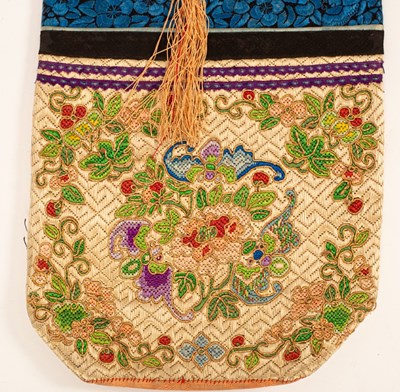 Lot 151 - A Chinese letter case, circa 1890, embroidered...