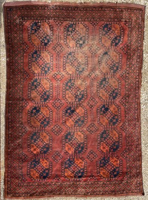 Lot 222 - An Ersari carpet, late 19th Century, the brick...