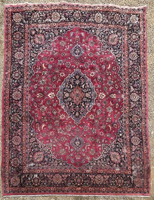 Lot 232 - A Meshed carpet, North East Persia, the plum...