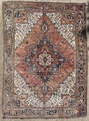 Lot 256 - A small Heriz carpet, North West Persia, mid...