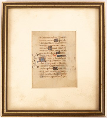 Lot 488 - A page from a medieval manuscript, ink on...