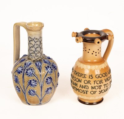 Lot 510 - A Martin Brothers saltglaze stoneware ewer,...