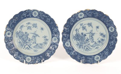 Lot 528 - A pair of English Delftware blue and white...