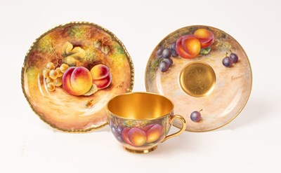 Lot 542 - A Royal Worcester cabinet cup and saucer...