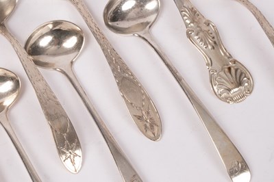 Lot 43 - Three Scottish silver mustard spoons, maker...