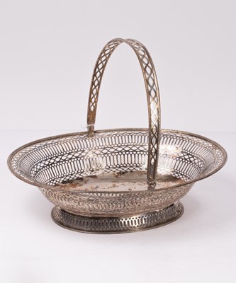 Lot 79 - A George III silver basket, Philip Freeman,...