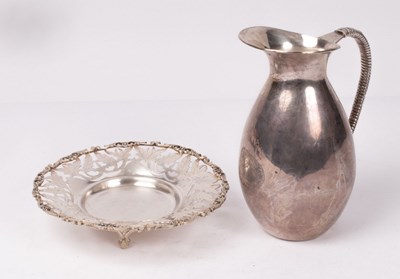 Lot 93 - An Egyptian silver water jug of ovoid shape...