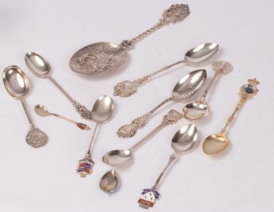 Lot 99 - A Dutch silver spoon, the bowl decorated with...