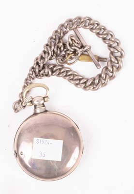 Lot 126 - A silver verge escapement pocket watch, J...