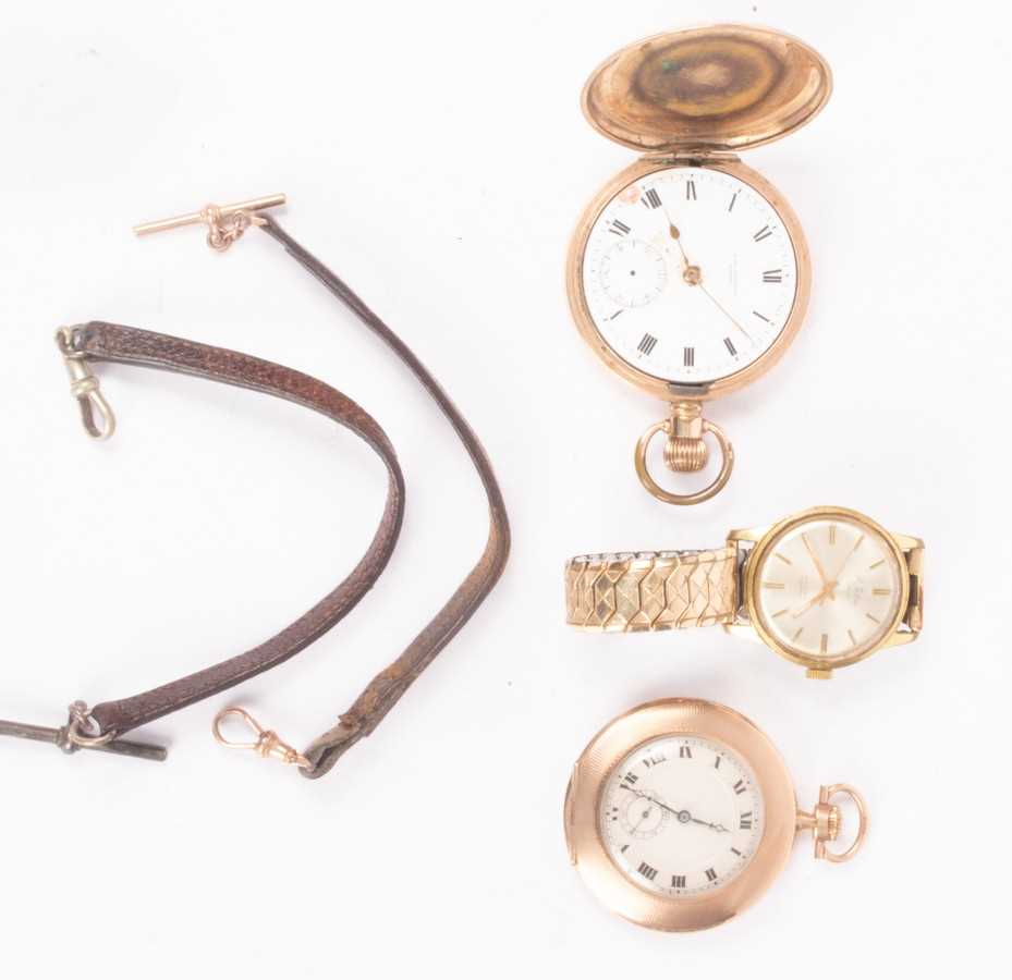 Lot 134 - A 9ct gold dress watch, the keyless lever...