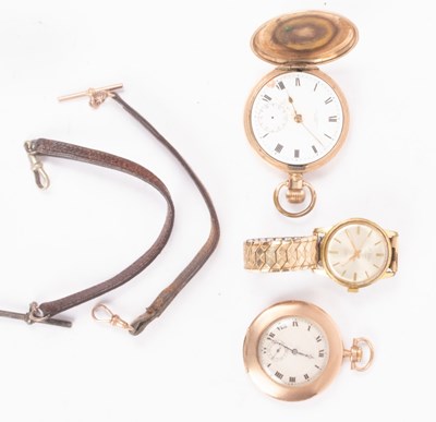 Lot 134 - A 9ct gold dress watch, the keyless lever...