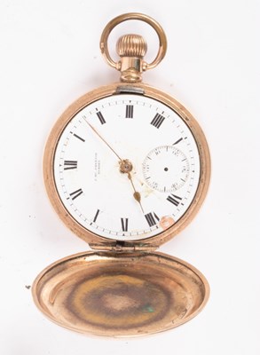 Lot 134 - A 9ct gold dress watch, the keyless lever...