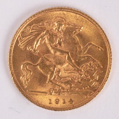 Lot 140 - A 1914 half-sovereign