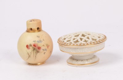 Lot 232 - A Victorian Royal Worcester pot pourri vase,...