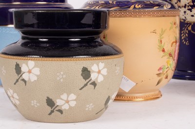 Lot 241 - A Royal Doulton tobacco jar, no. 8345, a G & W...