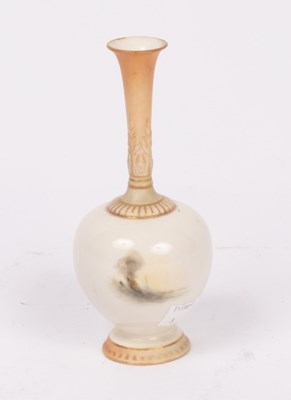 Lot 248 - A Royal Worcester small bottle vase, painted...