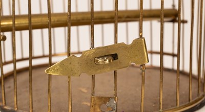 Lot 300 - A brass bird cage, approximately 48cm high