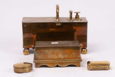 Lot 315 - A penny operated tobacco box, 24cm wide,...