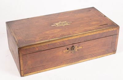 Lot 353 - An early 19th Century rosewood and brass bound...