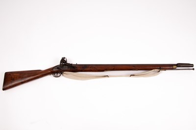 Lot 375 - A rifle with associated flintlock, inscribed...