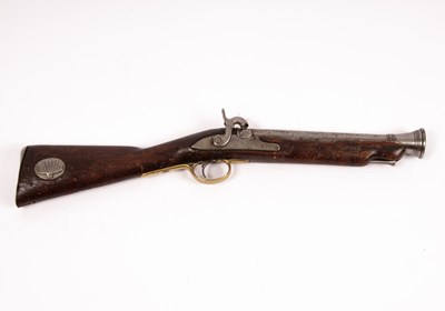 Lot 378 - A percussion cap blunderbuss, with brass...