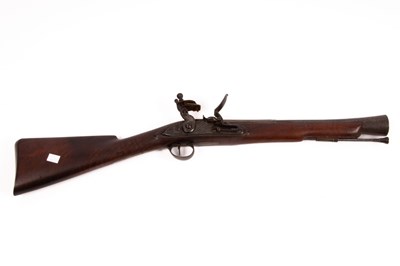 Lot 382 - A flintlock blunderbuss, the side plate with...