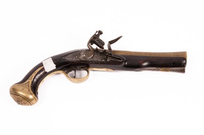 Lot 400 - An early 19th Century flintlock pistol with...