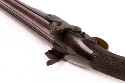 Lot 401 - A mid 19th Century double-barrel percussion...