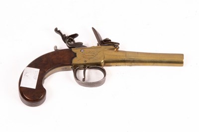 Lot 411 - A Queen Anne flintlock pistol by Griffin,...