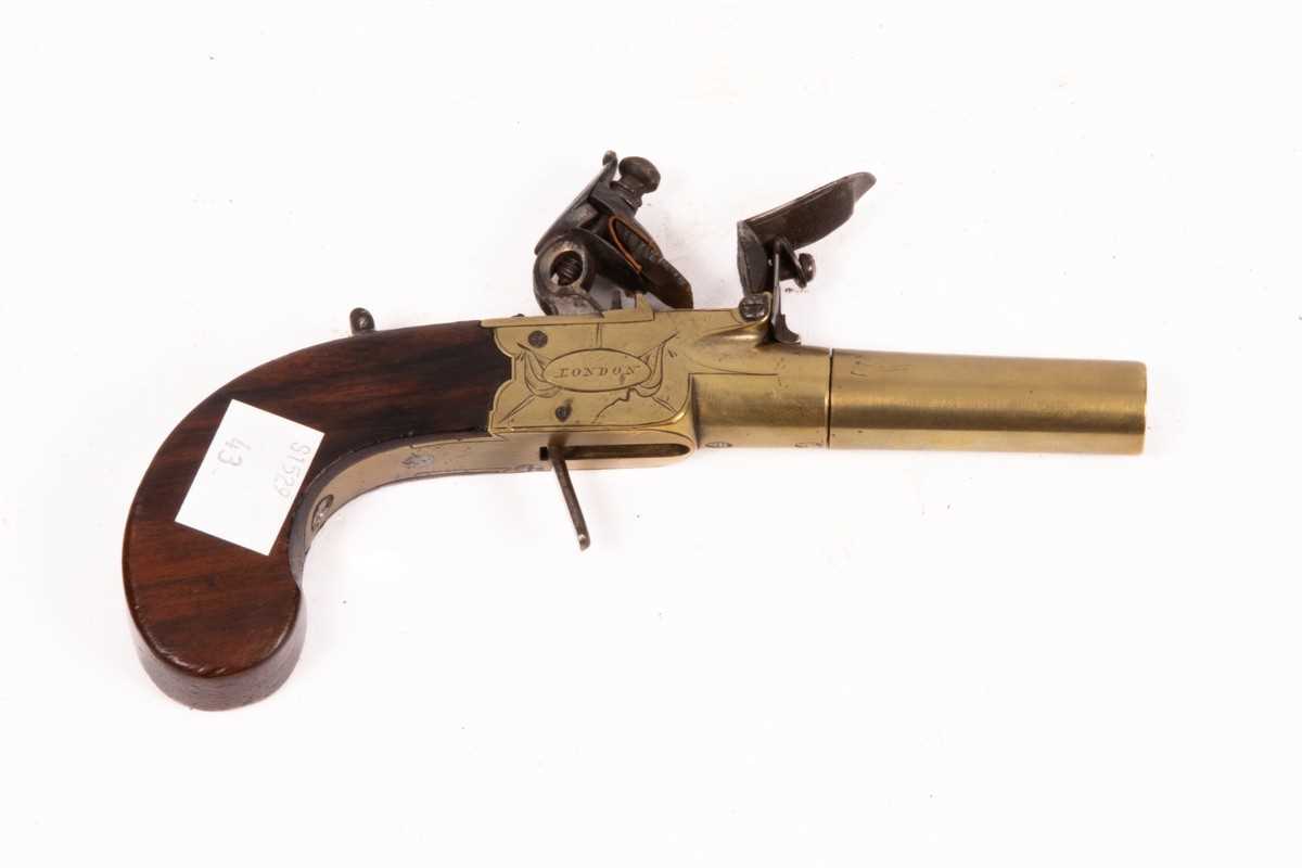 Lot 412 - A Queen Anne flintlock pistol, W Ketland & Co.,...