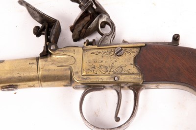 Lot 413 - A Queen Anne flintlock pistol, by H Nock, with...