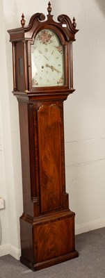 Lot 482 - An eight-day mahogany long cased clock, the 12...