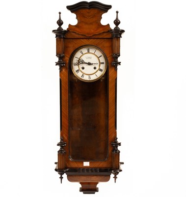 Lot 484 - A Vienna eight-day wall clock, L Songnez...