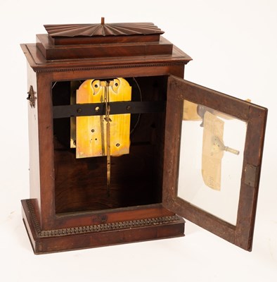 Lot 487 - An Irish mahogany cased bracket clock, the...