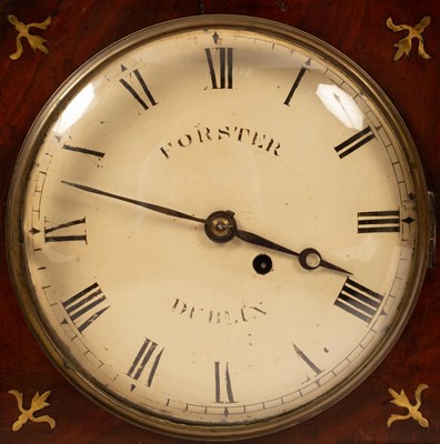 Lot 487 - An Irish mahogany cased bracket clock, the...